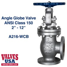 Angle Globe Valve, API, Carbon Steel, ANSI 150# RF Flange, 1/2" to 12"