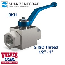 Hydraulic Ball Valve G ISO Parallel Thread Steel, 1/4" - 1"