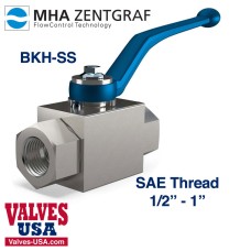 SAE Threaded Stainless Steel Ball Valve, 1/4" - 1"