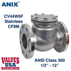 Check Valve, API, Stainless Steel, 300# RF Flanged, 1/2" to 12"