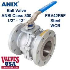 !Ball Valve, API Firesafe, Carbon Steel, 2-Piece, 300# RF Flanged, 1/2" to 12"