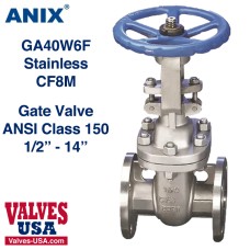 Gate Valve, API, Stainless Steel, 150# RF Flanged, 1/2" - 14" Gate Valve, API, Stainless Steel, 150# RF Flanged, 1/2" - 14"