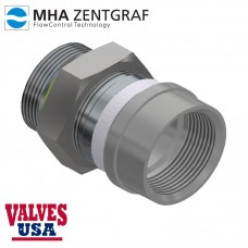 Hydraulic Hose Fitting Adaptor, Steel, Straight, Male SAE / Female NPT