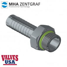 Hydraulic Hose Fitting Adaptor, Steel, Straight, Male SAE / Barb