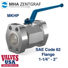 Code 62 Flanged Steel Hydraulic Ball Valve, 1-1/4" - 2"