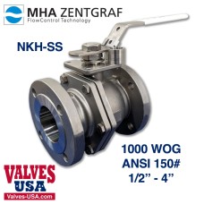 !ANSI 150 Flanged Stainless Steel API WOG Ball Valve, 1/2" - 4"