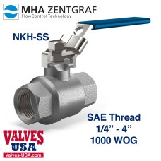 SAE Threaded Stainless Steel WOG Ball Valve, 1/4" - 4"