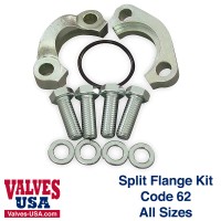 Split Flange Kit , Code 62, Steel, UNC, Metric, Buna, Viton, All Sizes